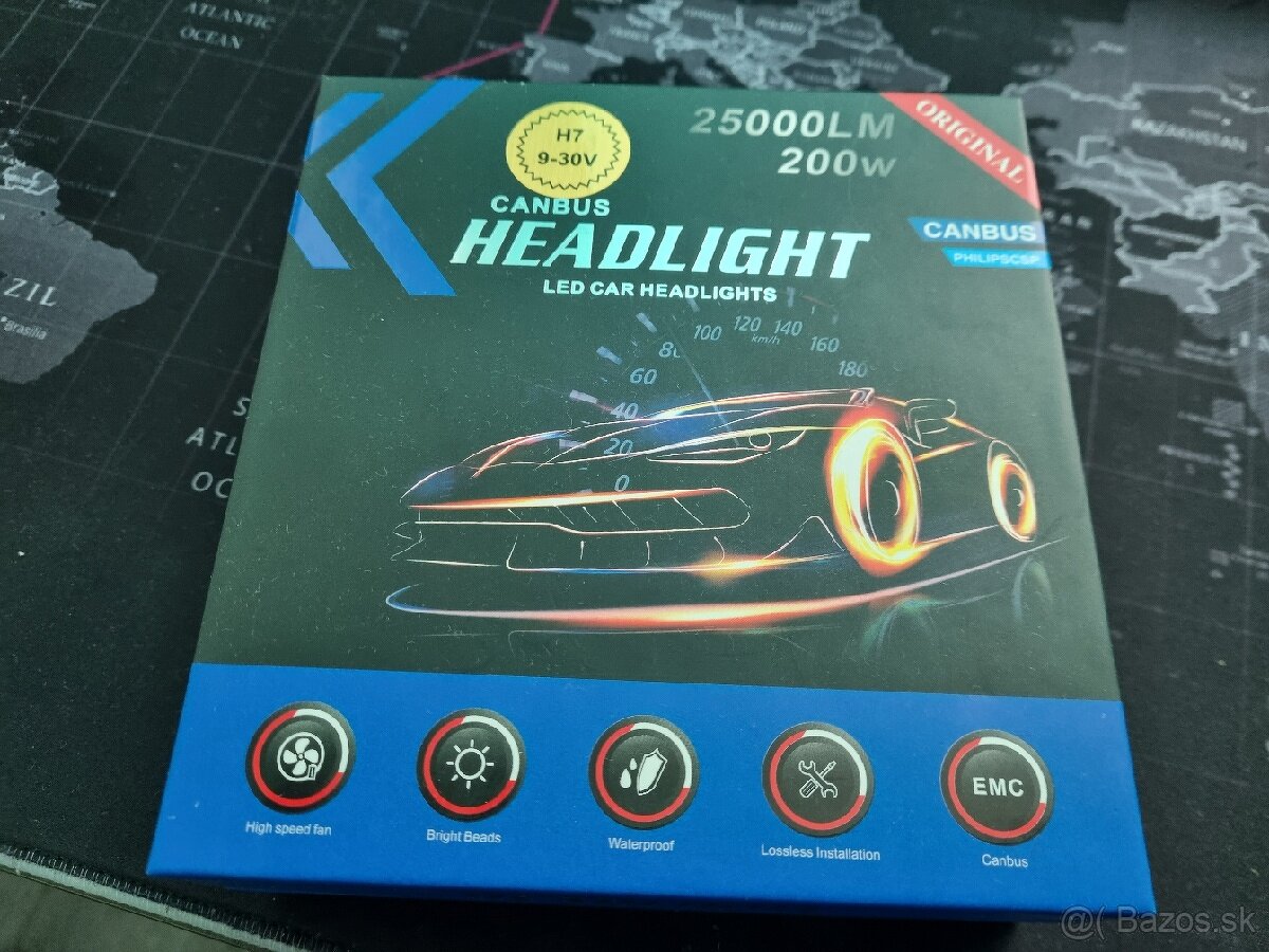 LED autožiarovka CANBUS - H7 200W