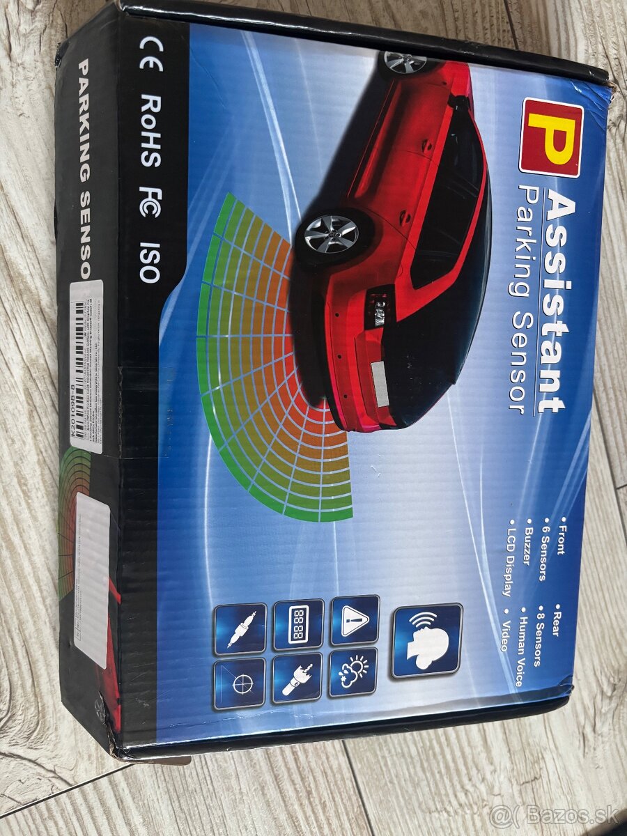 Parkovacie senzory 8x + LCD displej, nové, univerzálne