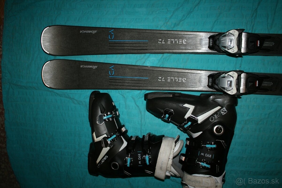 lyže Nordica 156 cm , drevené jadro