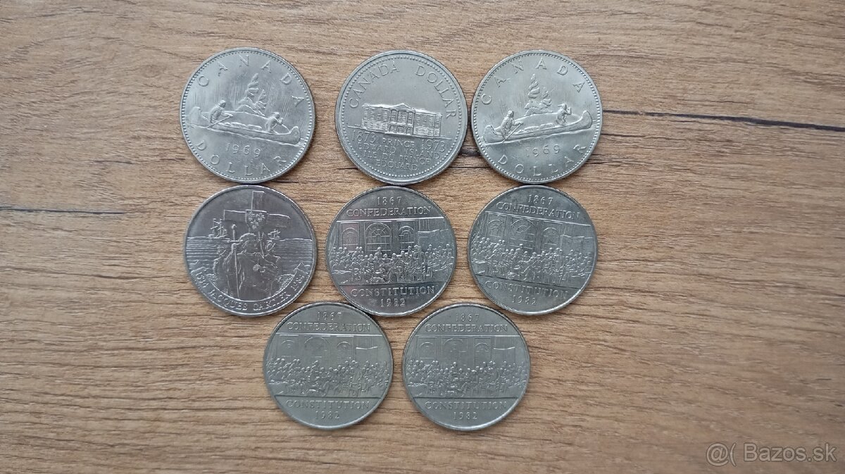 Mince kanadské doláre