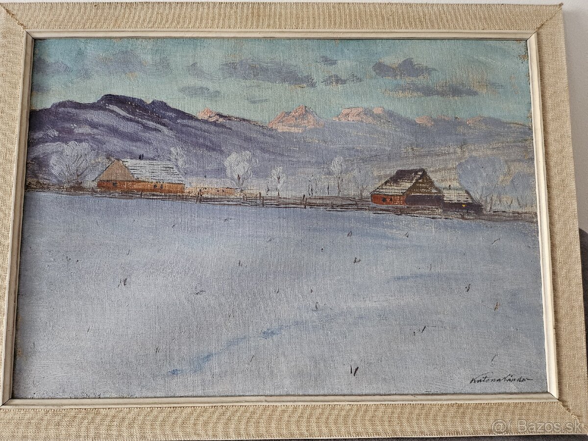 Nándor Katona ● Dedina pod Tatrami●36x50,5 cm