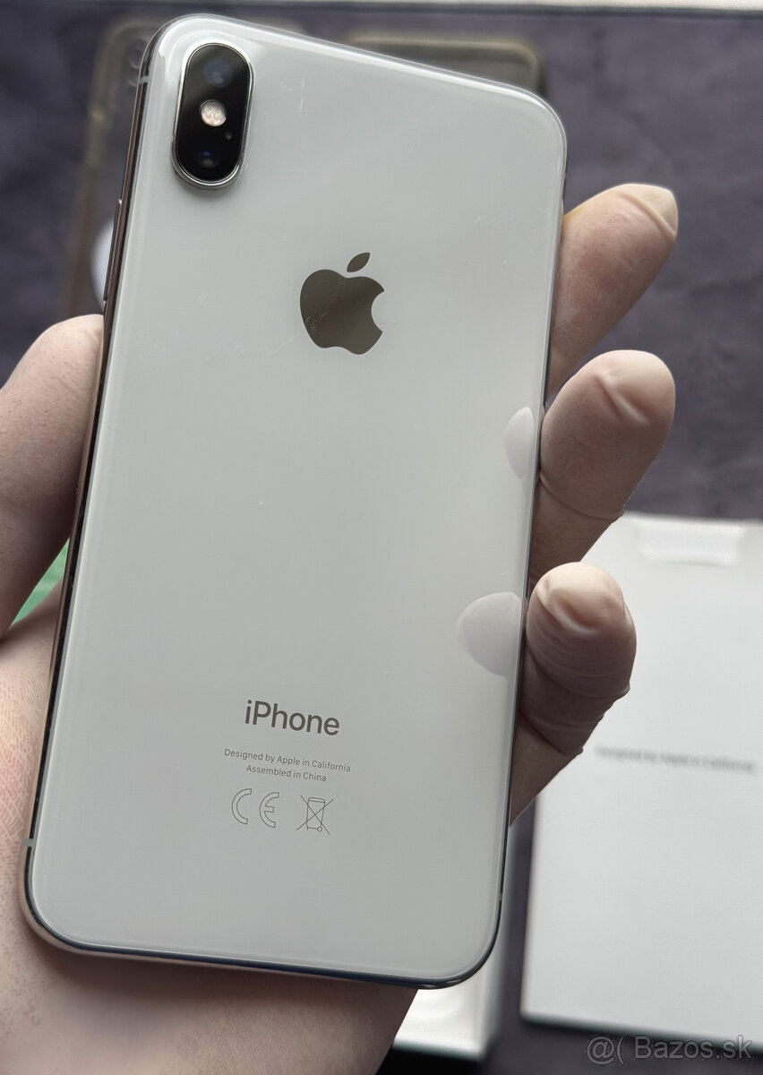 Apple iPhone X 64 GB White / zdravie batérie 100%