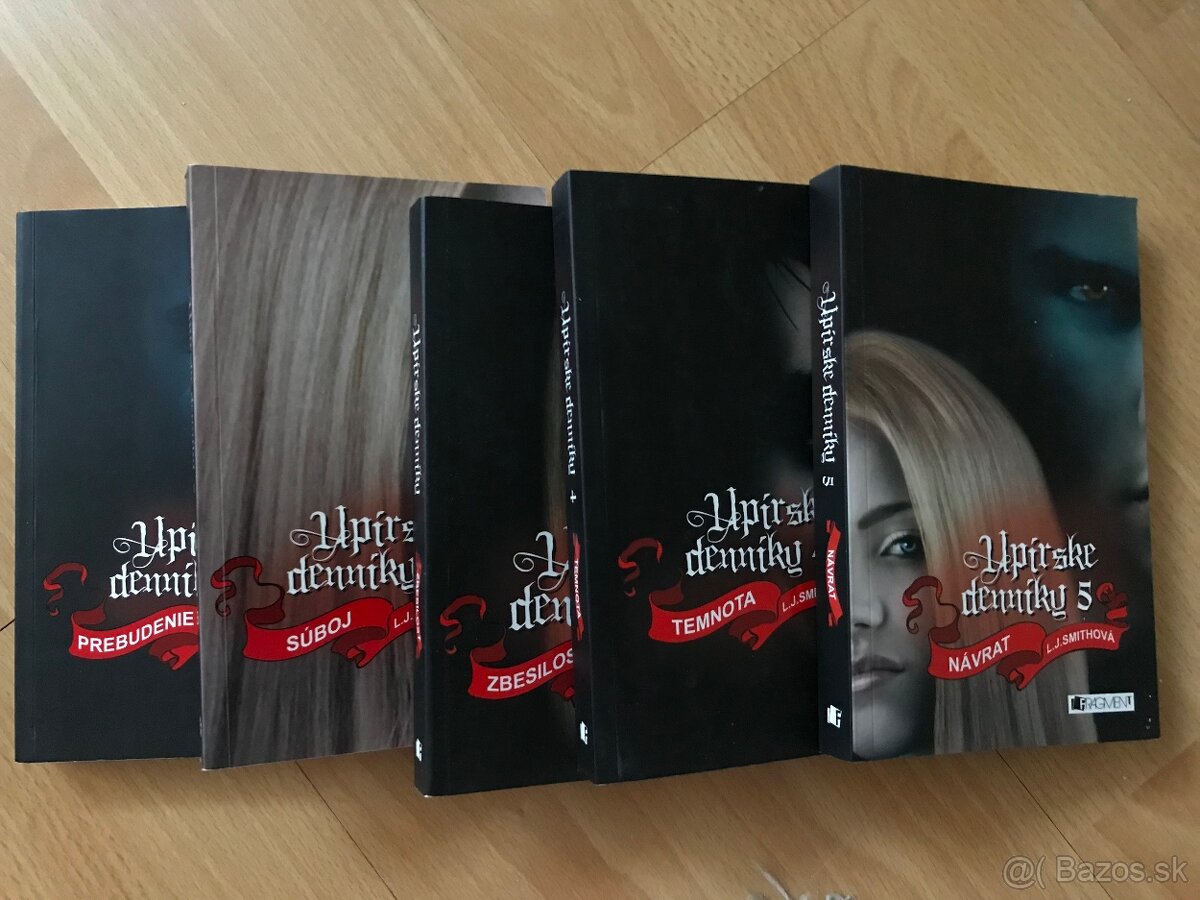 Predám sadu 5 kníh – Upírske denníky (L.J. Smith)