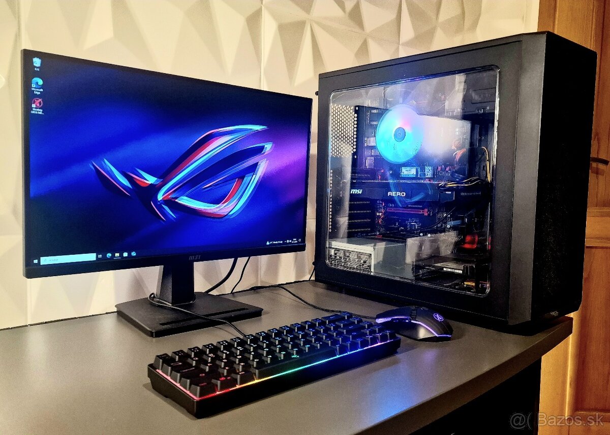 Herný PC + monitor, klávesnica, myš