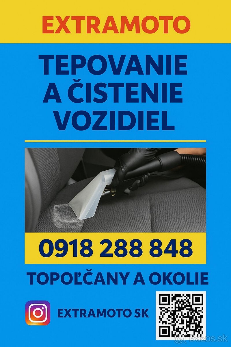 TEPOVANIE VOZIDIEL HĹBKOVÉ ČISTENIE UMÝVANIE