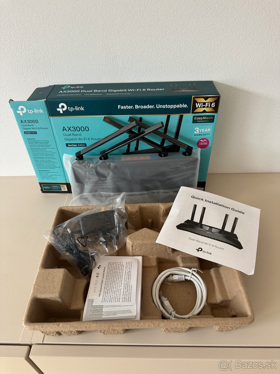 Nepouzity Wifi router TP Link AX3000
