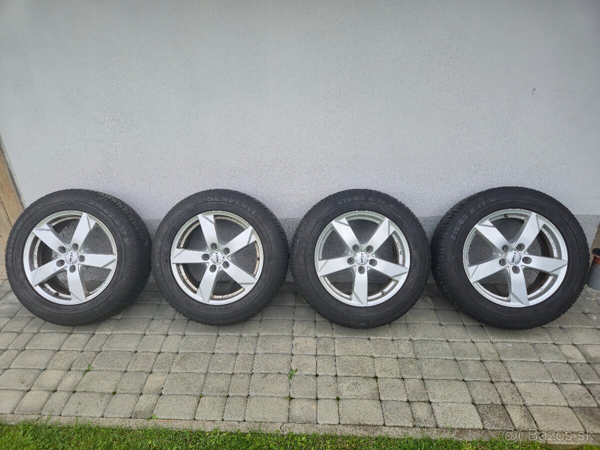 Zimná sada 215/65 R17 5x112 ET39 Kodiaq,Tiguan,Tarraco