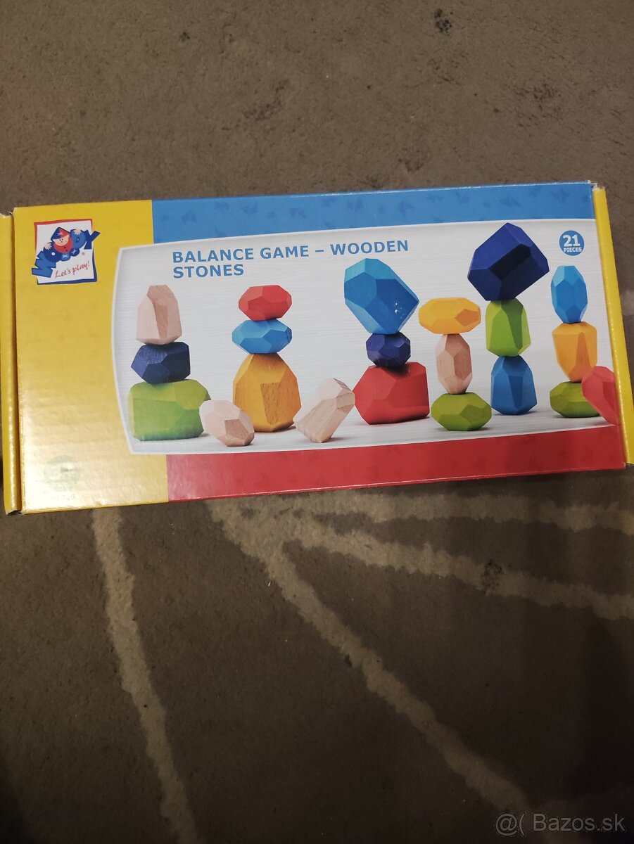 Drevené balančné montessori kamene