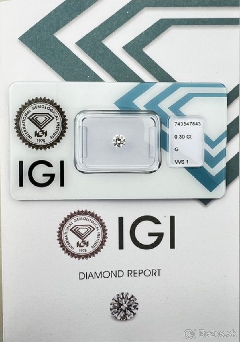 Neosadený Prírodný Diamant ( 0,30 ct )