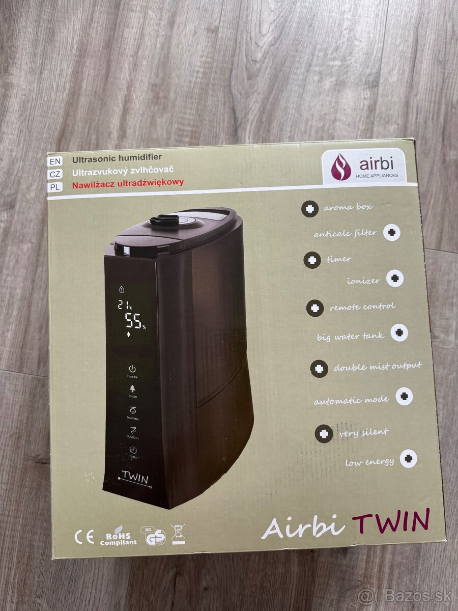Airbi TWIN ultrazvukový zvlhčovač vzduchu