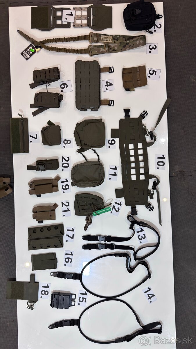 Taktická výstroj prebytky,