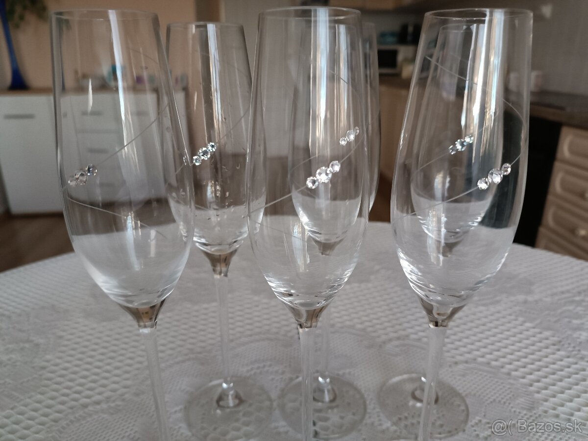 Vínové poháre Swarovski