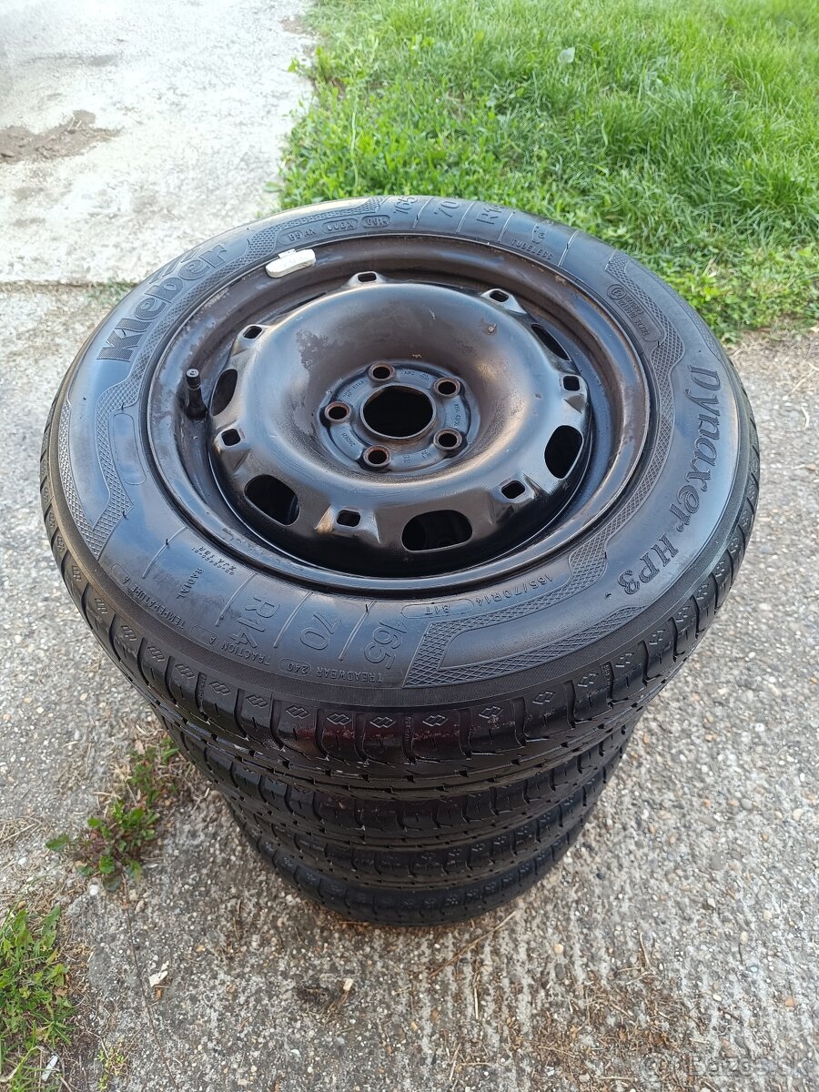 LETNÉ PNEUMATIKY 165/70 R14 NA DISKOCH