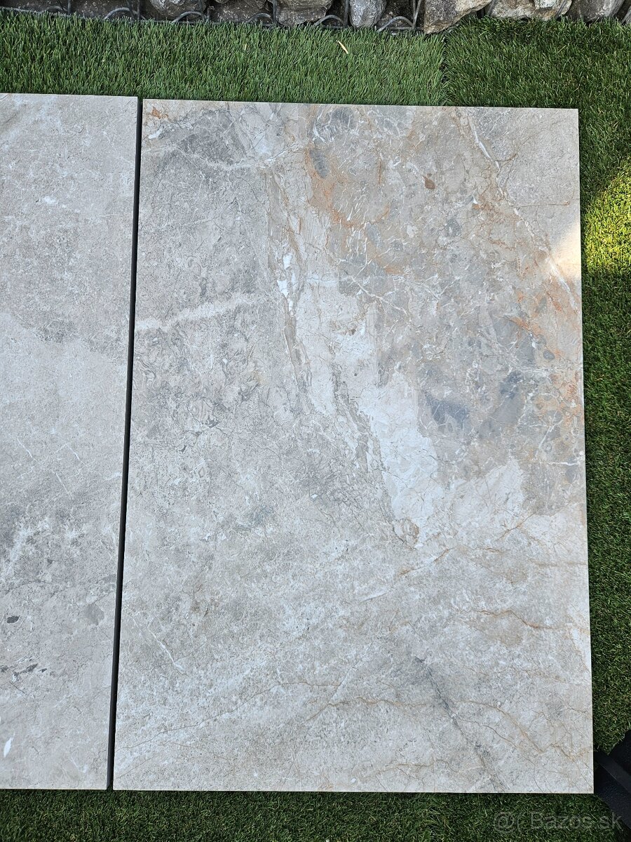 Dlažba 90x60x2cm,na terasu, sivá mramorová protišmyková