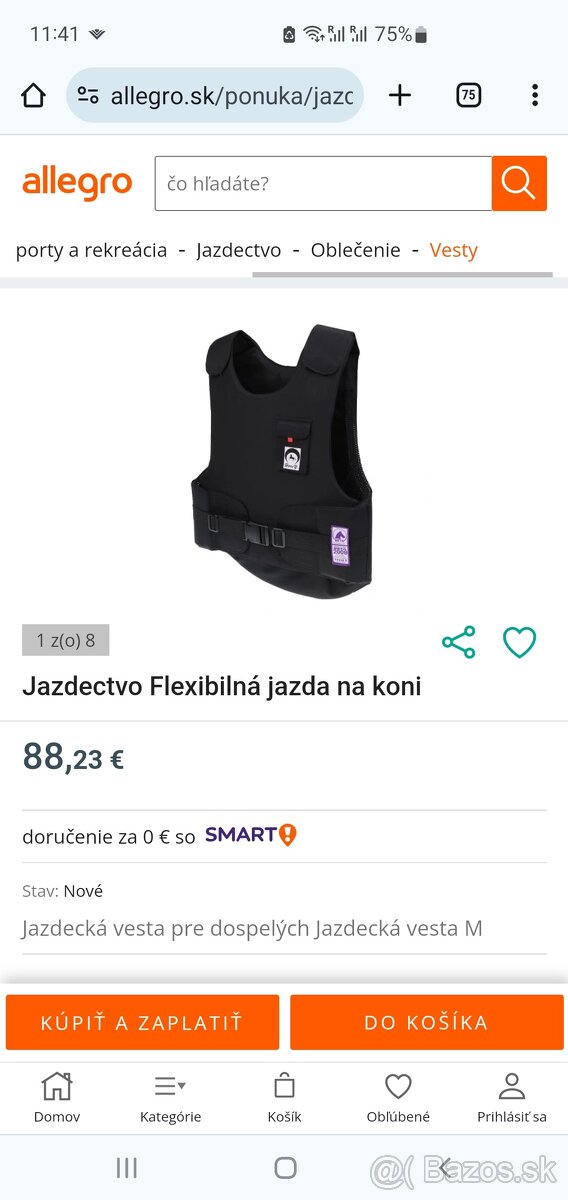 Predam jazdecke vesty