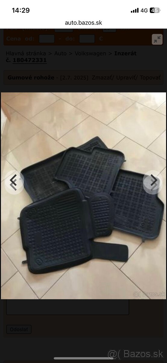 Gumové rohože