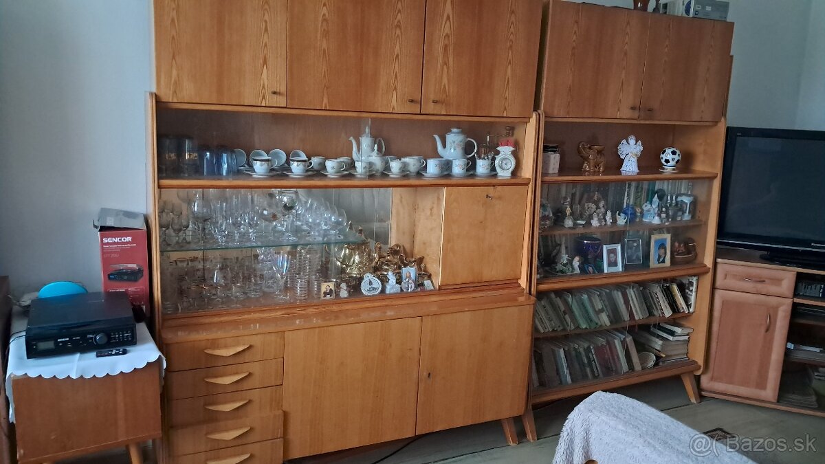 Retro  obývacia stena  + nadstavce