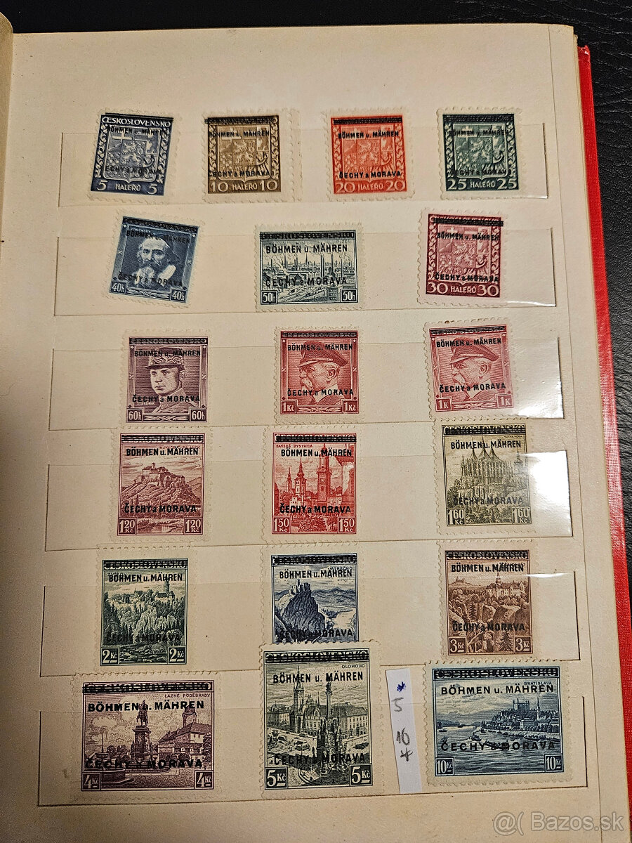 album poštových známok Protektorát Čechy a Morava
