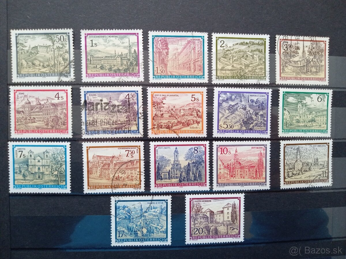 Poštové známky č.476 - Rakúsko - Hrady a kláštory