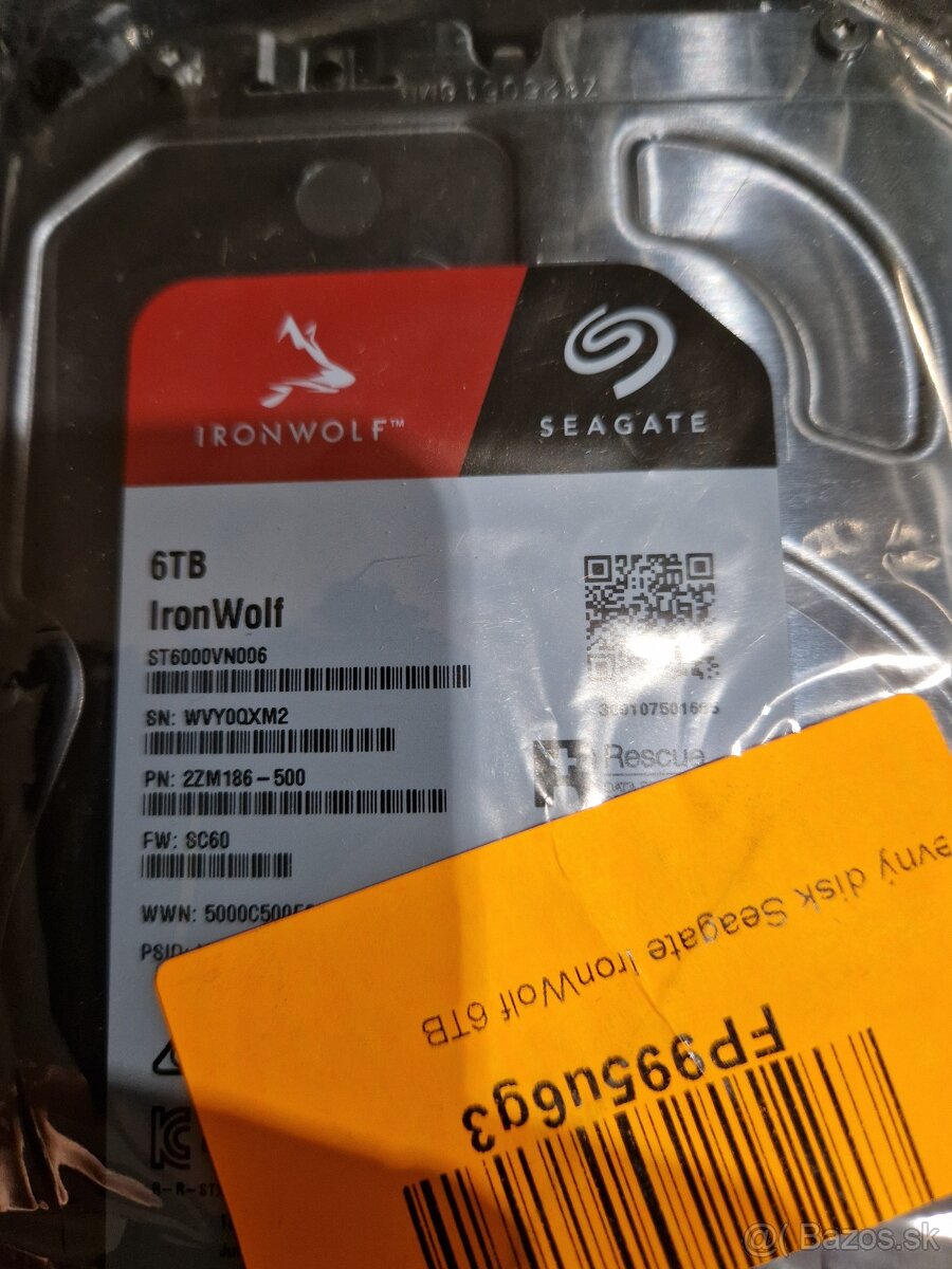 Predám nové HDD Seagate 6TB