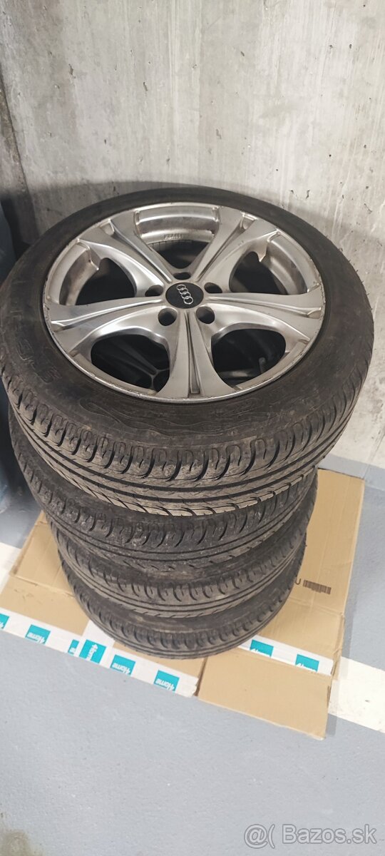 Alu disky 5x112 R16 + letné pneu BF Goodrich 195/55 R16