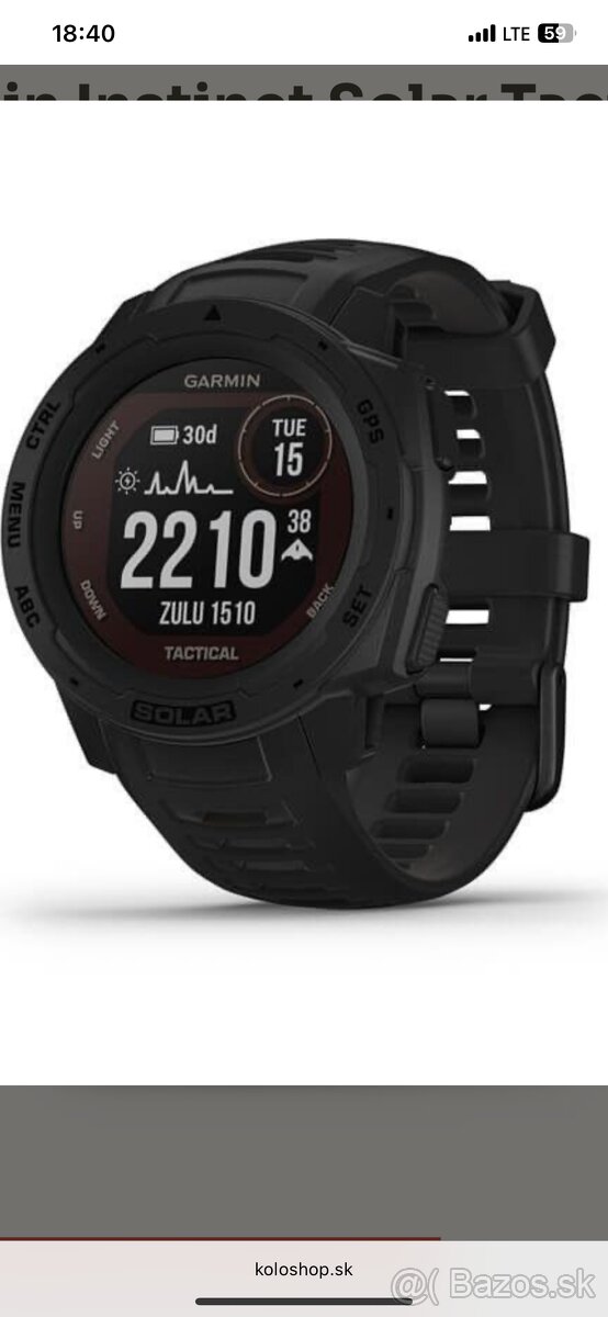 Garmin instinct solar tactical black