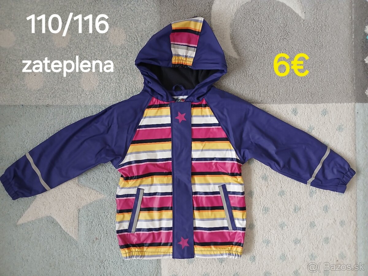 Dievcenska bunda do dazda 110/116