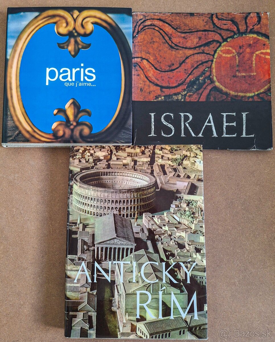 Paríž, Rím, Izrael, knižky