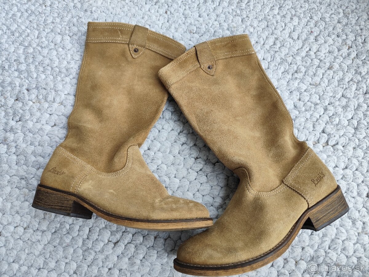 Dámske.kozene čižmy značka Lewis veľkosť 39