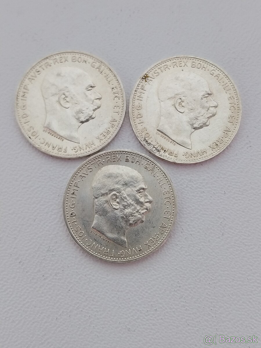 Mince 1 koruny F.J.