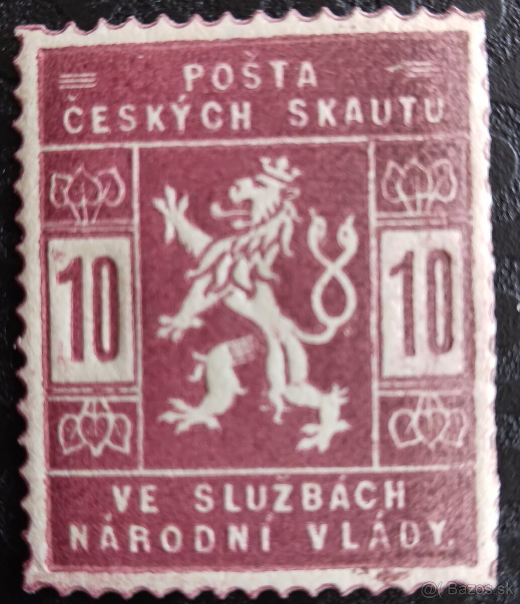 ČESKOSLOVENSKO, Skautské, ZT v červenej farbe