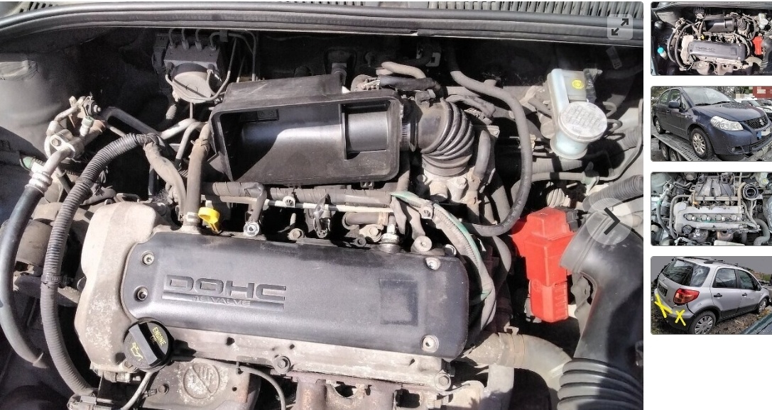 predám MOTOR M16A SUZUKI SX4 1.6 2008 PREDNý NÁRAZNÍK, prevo