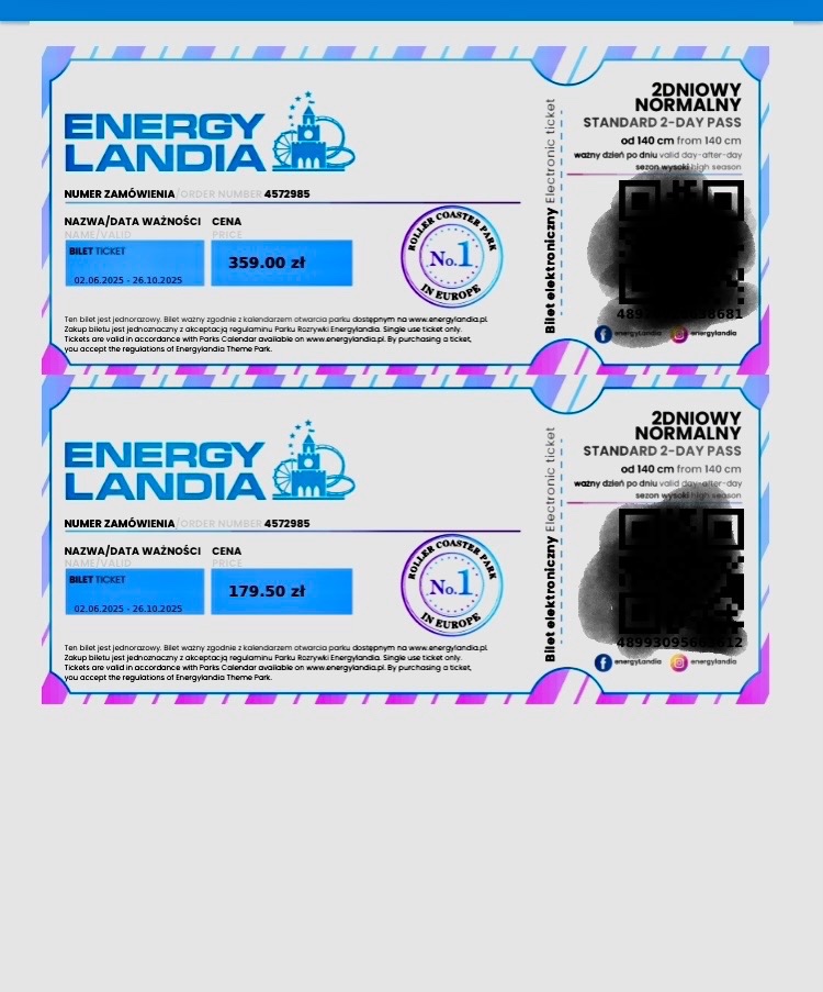 ENERGYLANDIA vstupenky pre dvoch