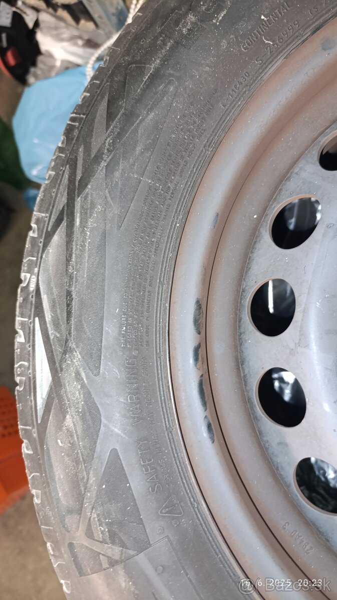Konplet na diskoch 195/65 r15 letné (6-7mm)