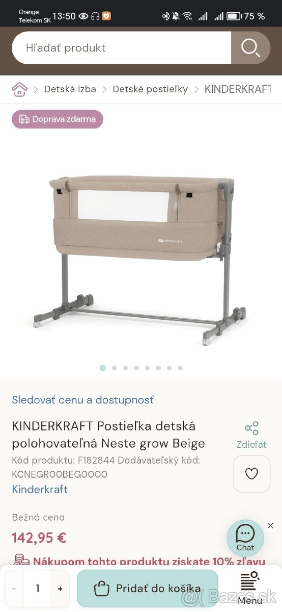 Cestovná postieľka Kinderkraft