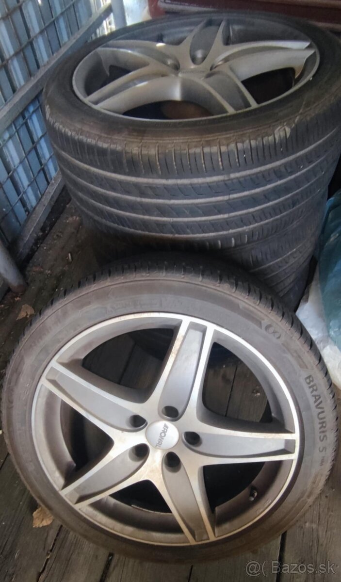 Predam 18" AL disky s pneu po 1 sezone