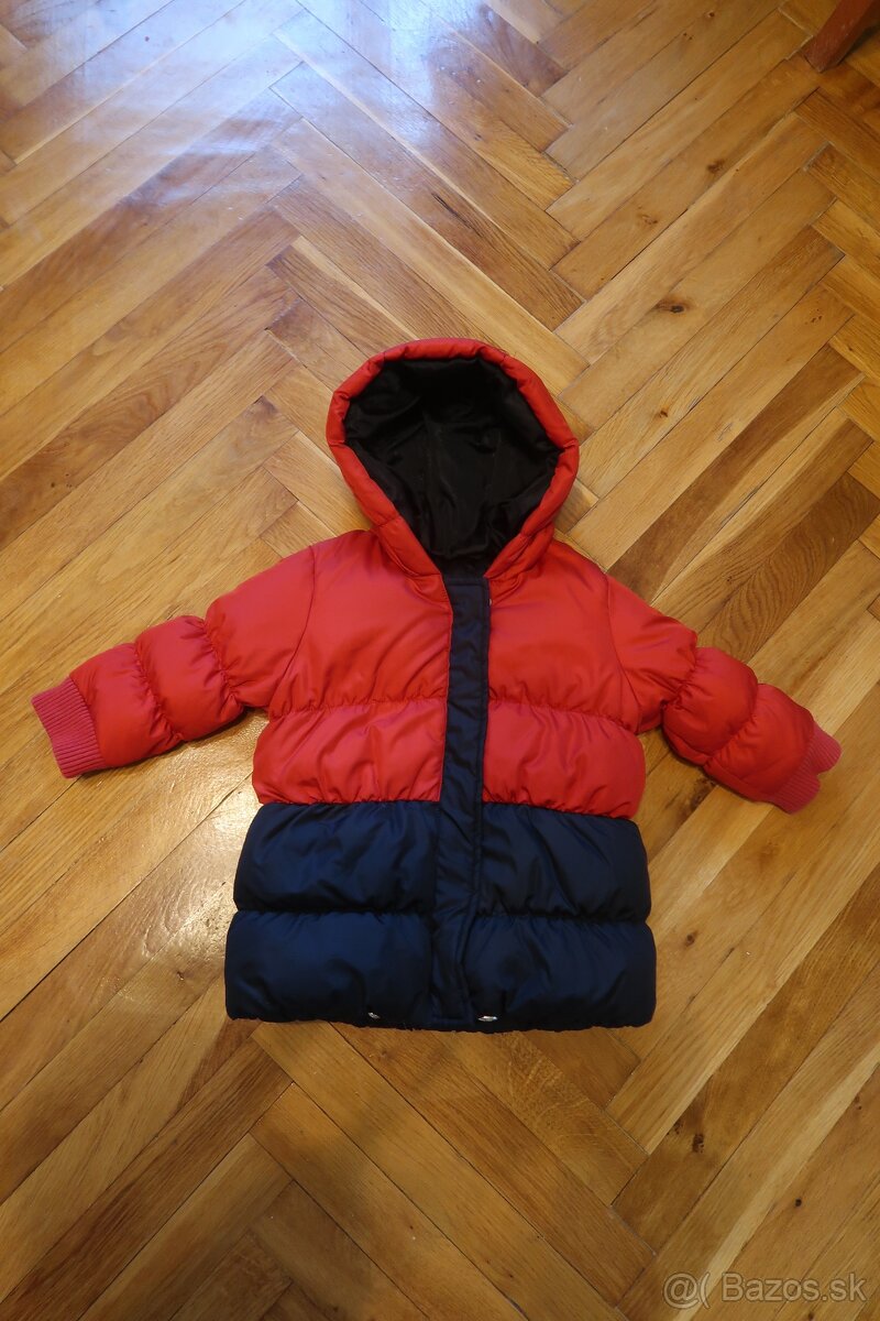 zimná páperová bunda veľkosť 74/80