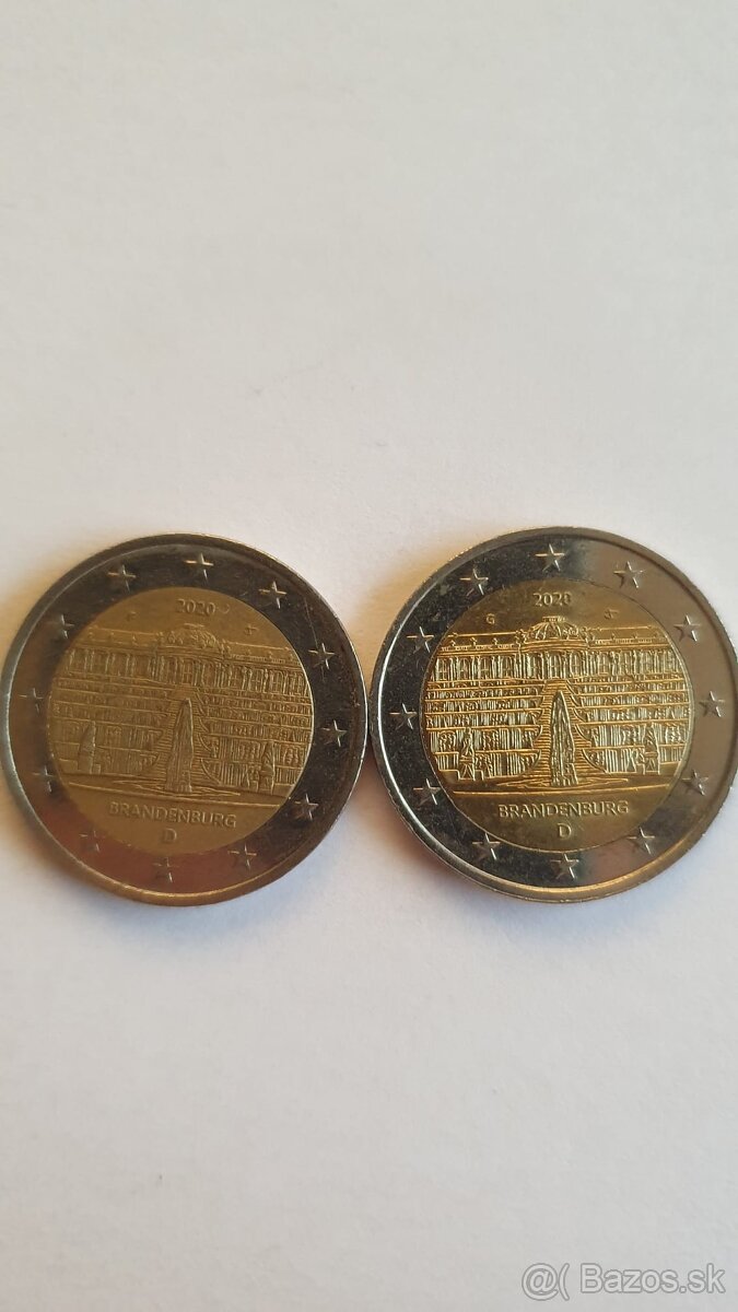 2 eurové pamätné mince nemecko