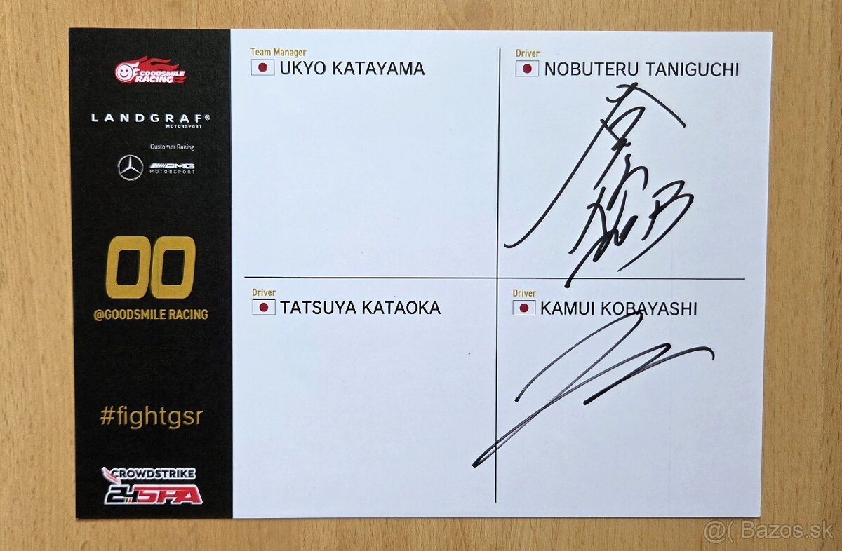 24H SPA 2025 Mercedes AMG GT Goodsmile 2 autogramy