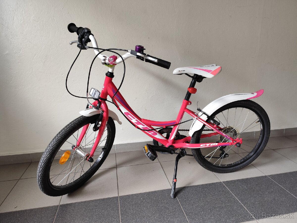 Bicykel detský CTM Meggie 2.0 - veľkosť 20, ružový