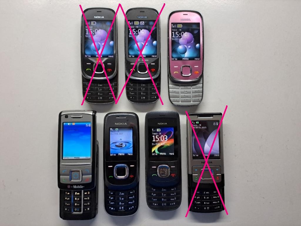 NOKIA 7230 - 6280 - 2680s - 2220s - 6500s Výsúvačky 2x 6680