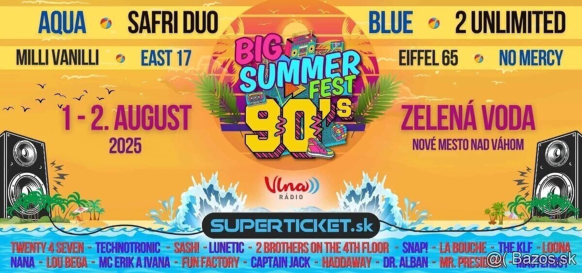 Predam 2ks vstupenky na big sumer fest
