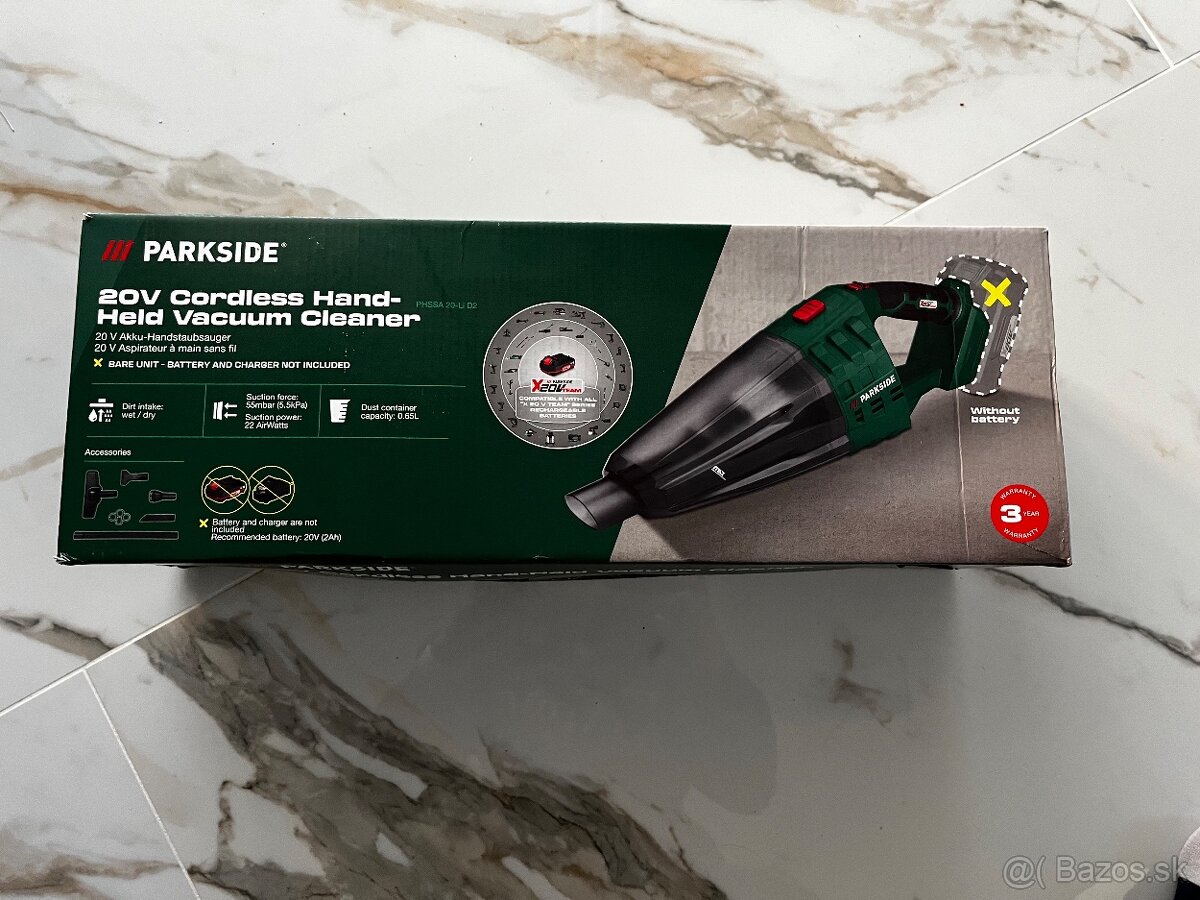 Vysávač na batériu 20V PARKSIDE