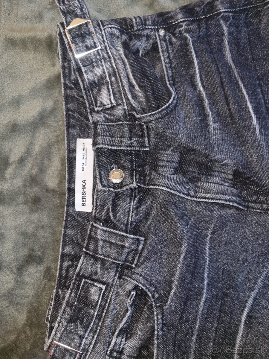 Rifle široké sivé Berschka veľ. 34