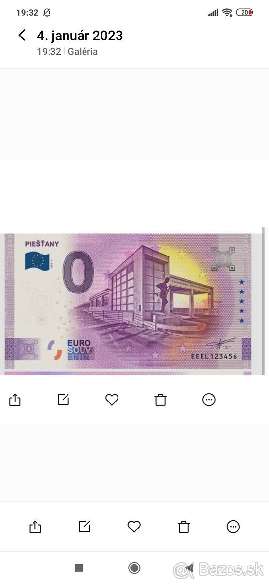 Suvenirova bankovka Piestany