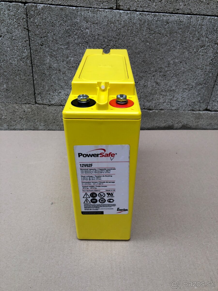 Špičková batéria 12V 62Ah AGM PowerSafe 19,2kg