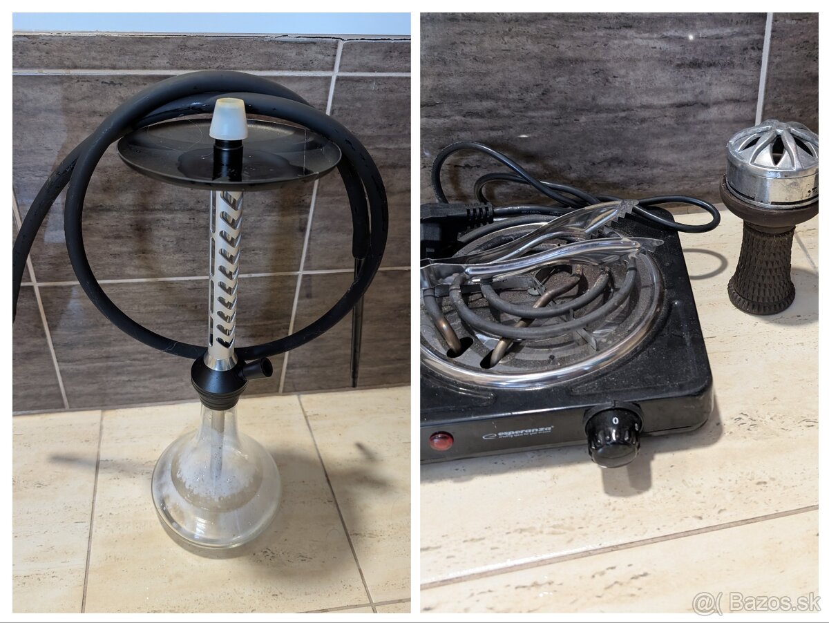 Vodná fajka, elektrický žhavič na uhlíky a HSM