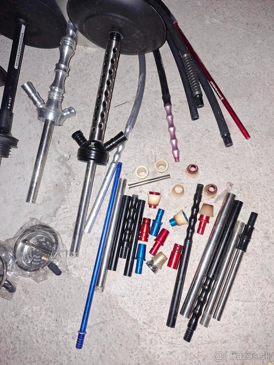 Vodné fajky - súčasti