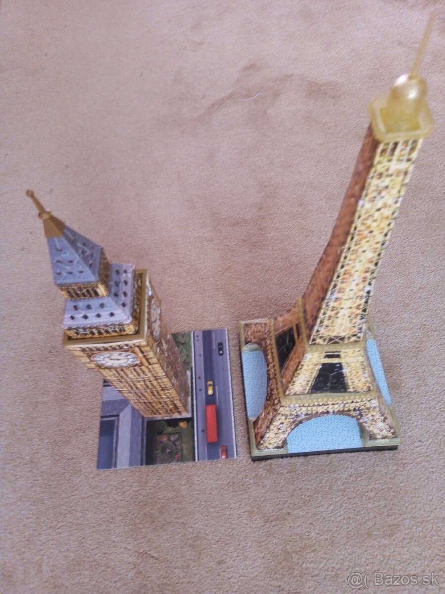 Puzzle - 3D Big Ben a Eiffelova veža