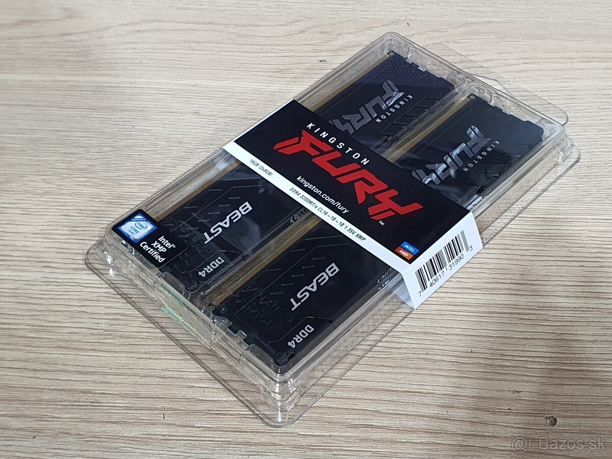 NOVÉ RAM Kingston Fury Beast DDR4 2x8 16GB 3200 MHz CL16